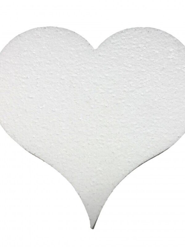 Polystyrène 2D coeur 15cm 5pièces