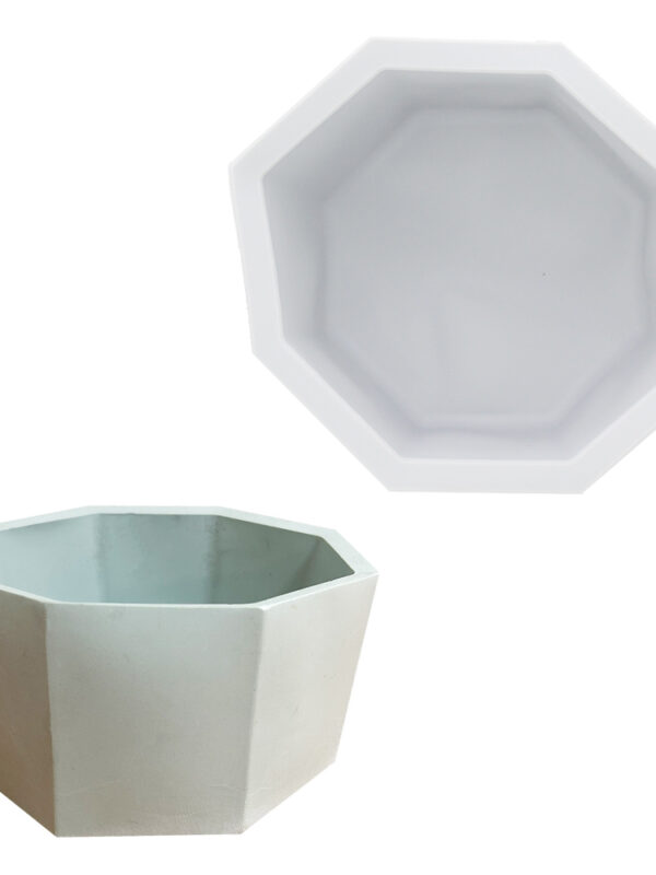 Moule en silicone pour pot de fleurs hexagonal