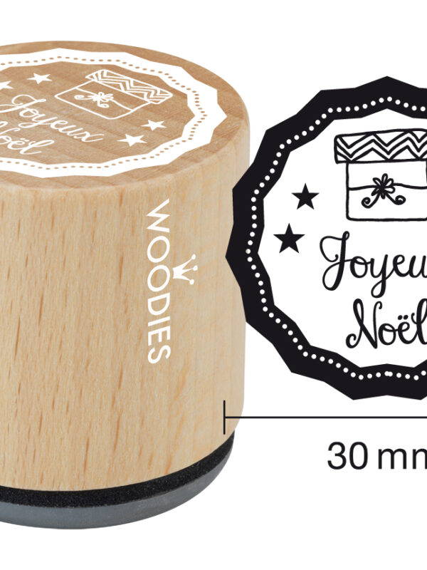 Woodies Holzstempel 30 mm – Frohe Weihnachten