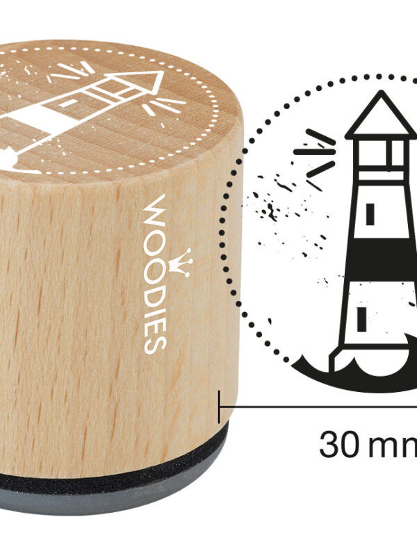 Houten stempel Woodies 30mm - Vuurtoren