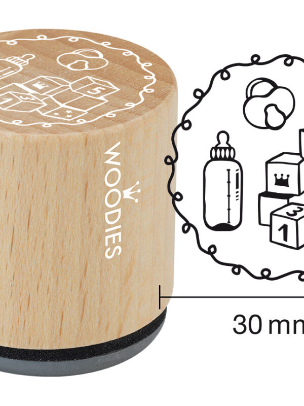 Houten stempel Woodies 30mm - Baby speelgoed