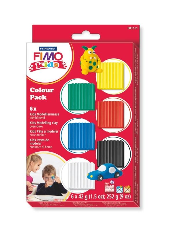 Fimo Kids colour pack Basic (6 x 42g)