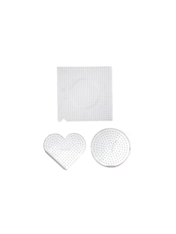 Set of 3 peg boards square round heart