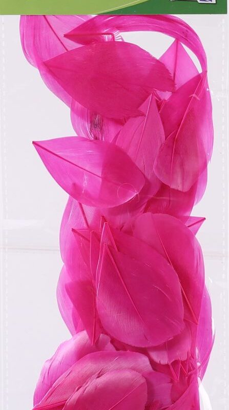 Bag of 3 g cut feathers bright pink 60