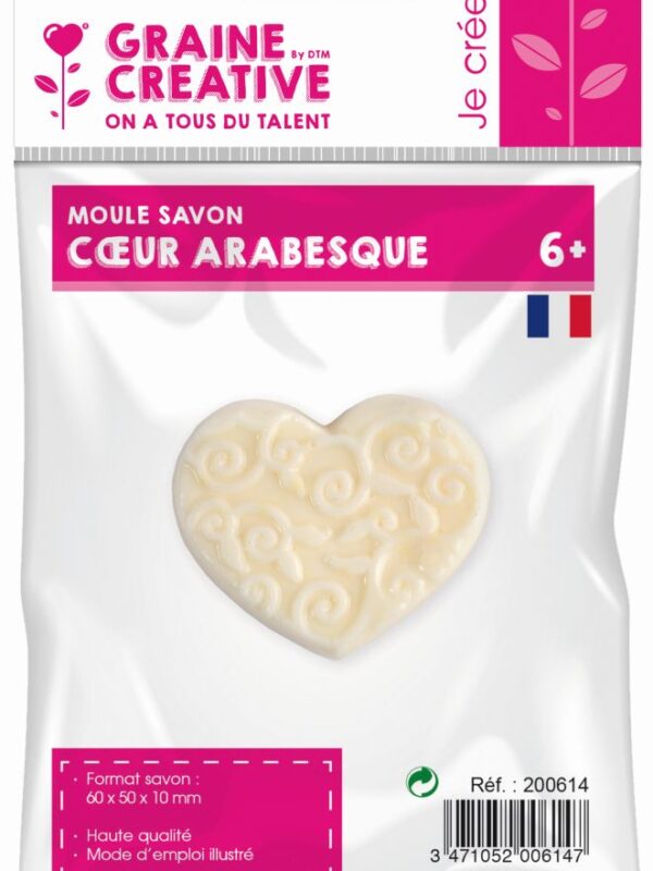 Mini soap mould – Arabesque heart