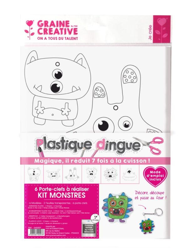 Crazy plastic kit monsters key rings