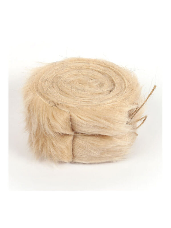 Imitation fur roll light brown 60mm x 2m