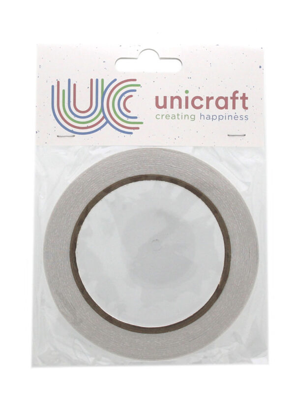 Unicraft double-sided adhesive tape 20m x 6mm – White