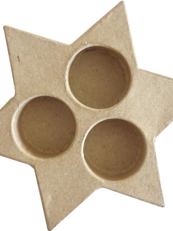 Cardboard tealight holder 130 mm x 150 mm x 25 mm – Star