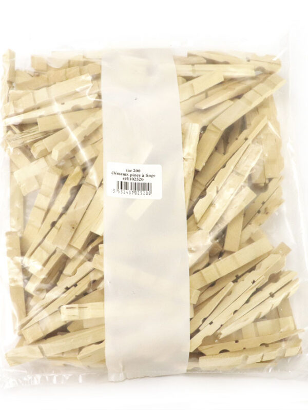 Half clothes pegs 75 mm (200 pcs)