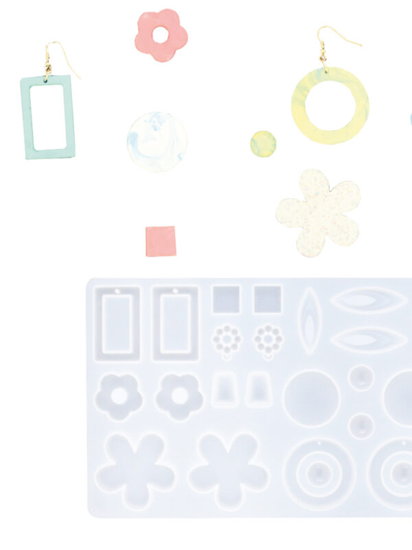 Silicone mould earrings flower