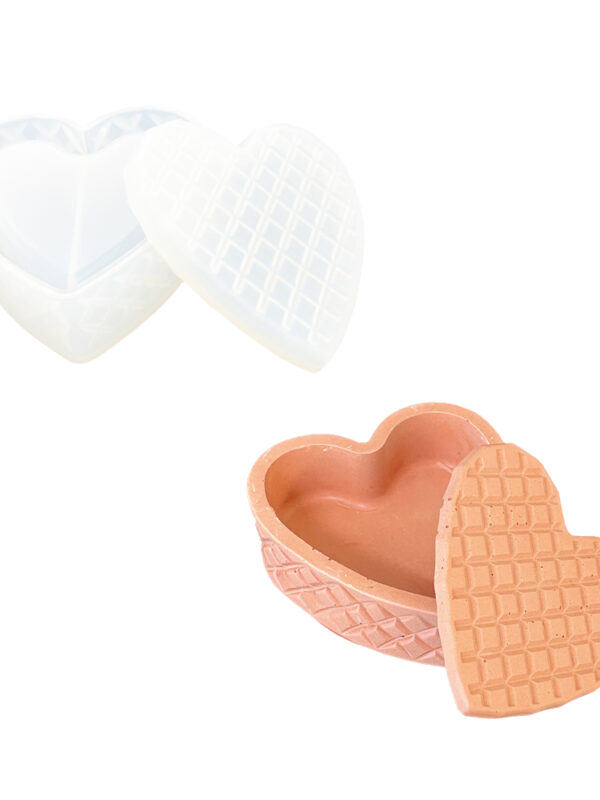 boîte en silicone en forme de cœur