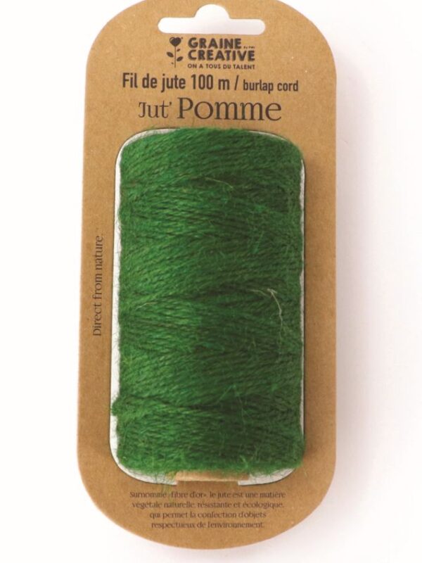 Jute cord Ø2mm x 100m – Green
