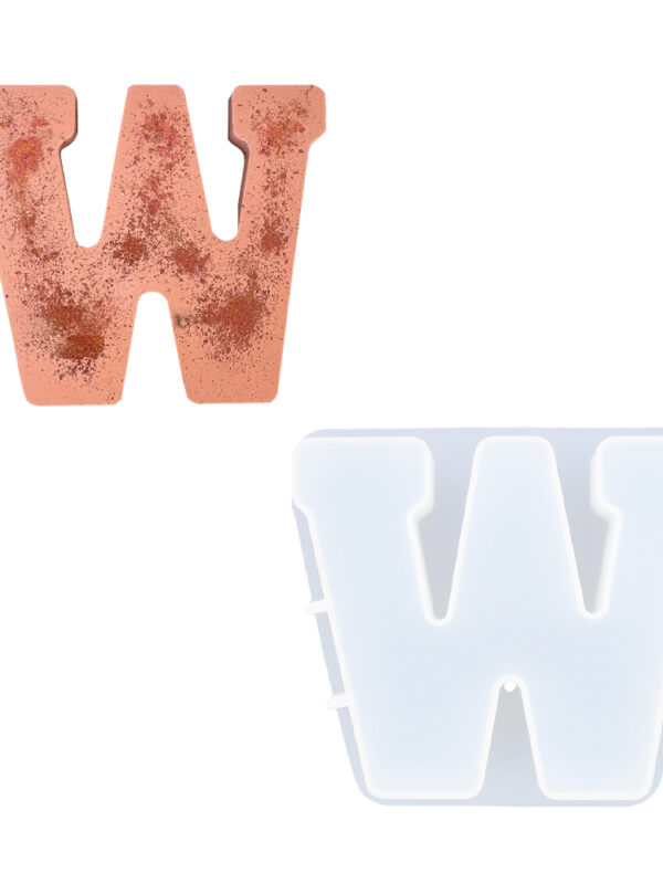 Moule en silicone lettre w