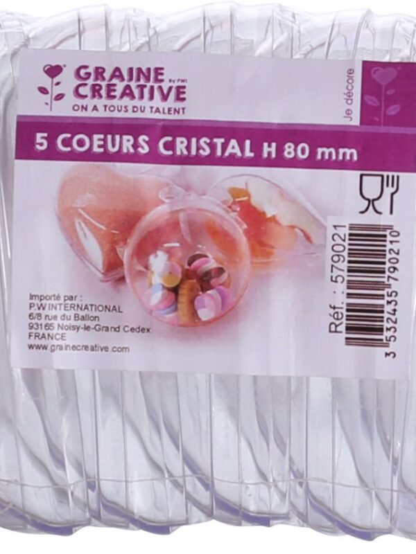 Set mit 5 Kristallplastikherzen, Höhe 80 mm