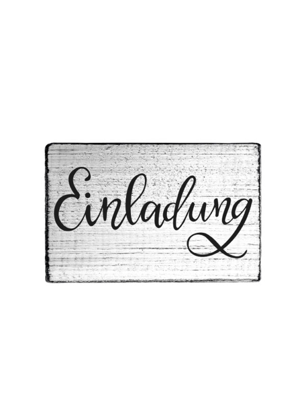 Houten stempel Vintage 70mm x 42mm - Einladung