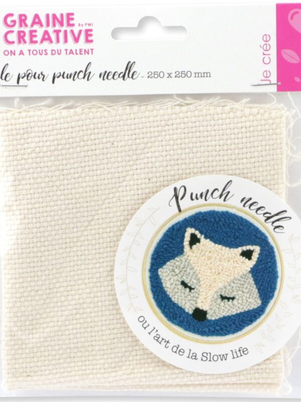 Punch needle fabric 250 x 250 mm