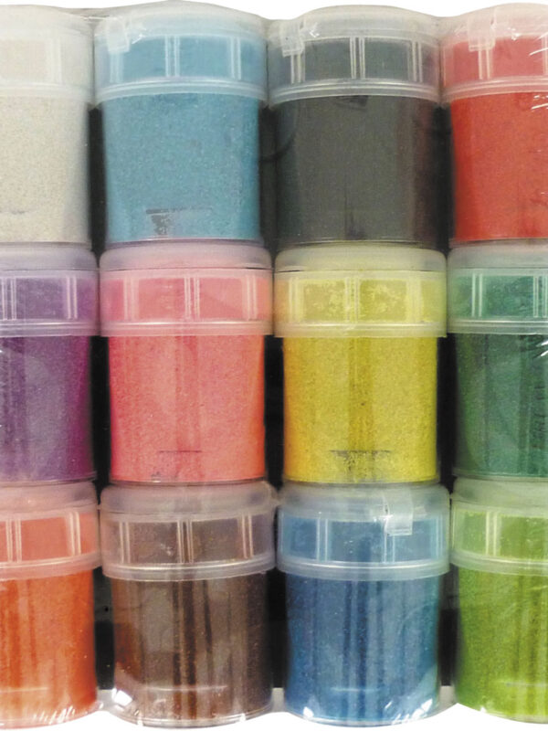 12 pots 45 g super vivid colored sand