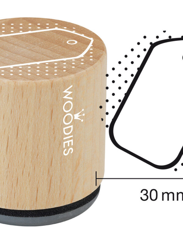 Houten stempel Woodies 30mm - Tag