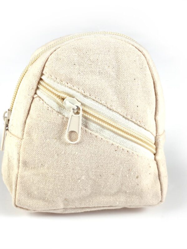 Baumwolltasche mit Reißverschlüssen 75 mm x 90 mm x 30 mm