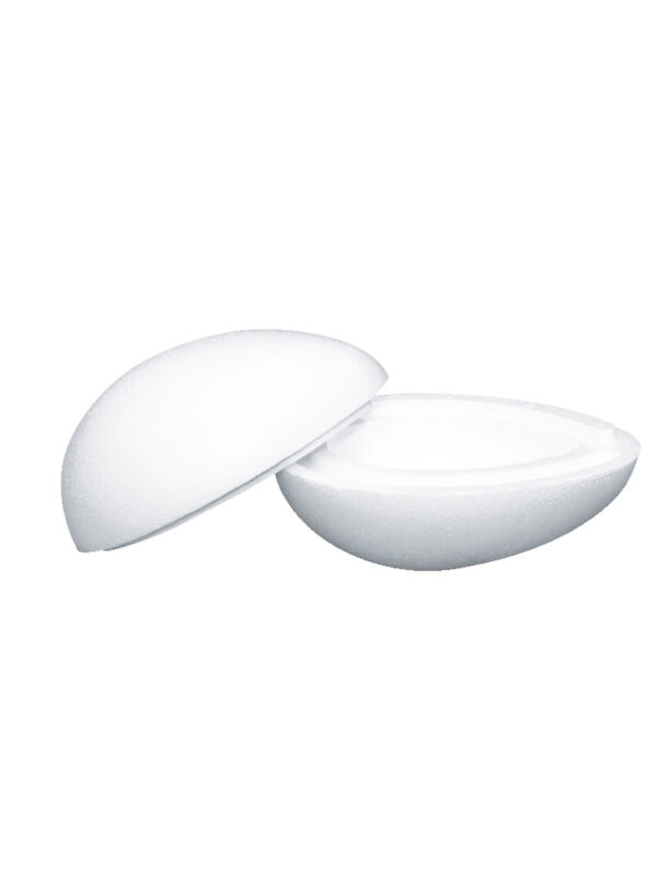 Œuf en polystyrène expansé 20 cm creux en 2 parties
