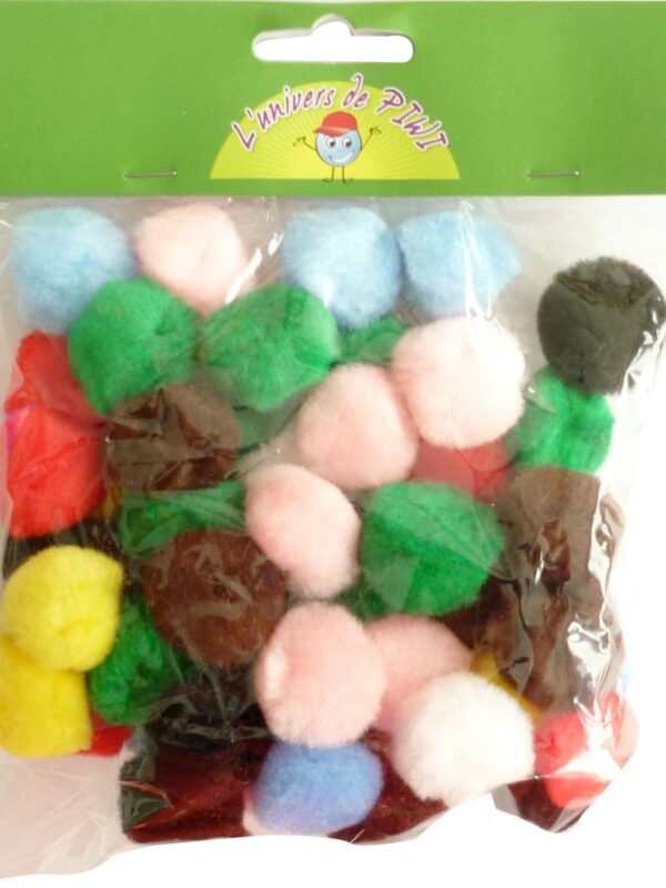 50 pompons assortment Ø 25 acrylic