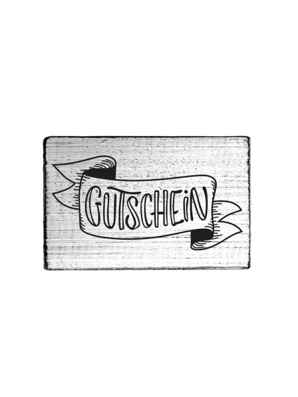 Houten stempel Vintage 70mm x 42mm - Gutschein