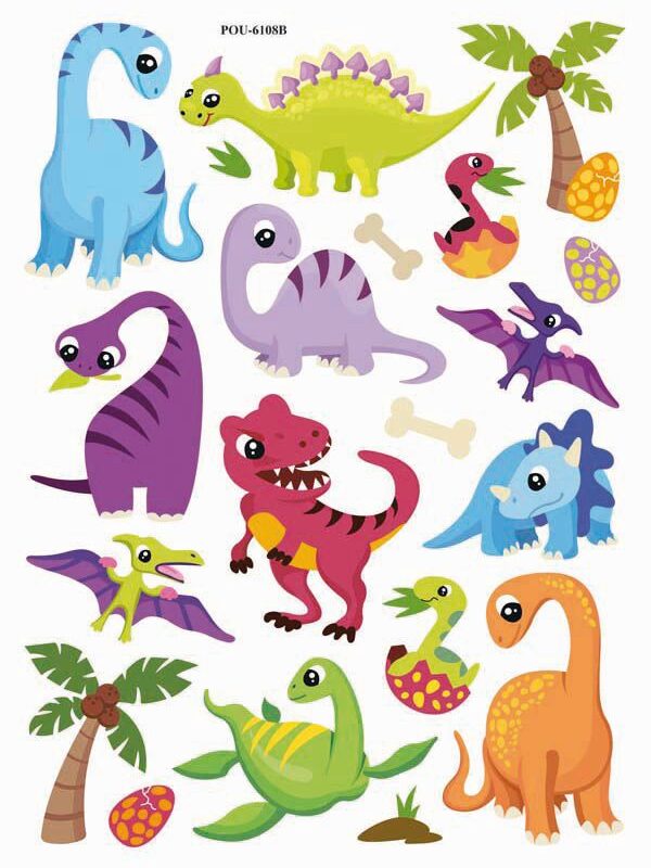 3D-gelstickers – Dinosaurus