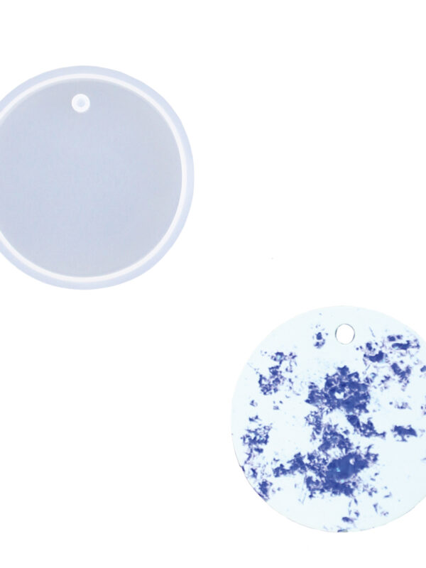 Silicone mould round shape with hanging eye