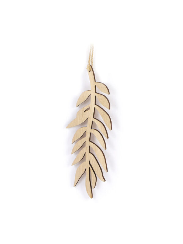 Wooden leaf 65 mm x 180 mm x 4 mm