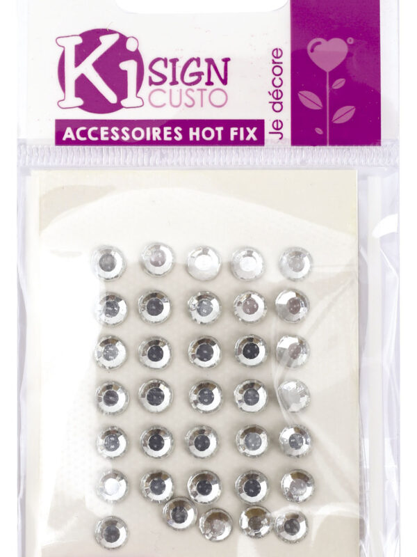 Heat-adhesive rhinestones 6mm crystal