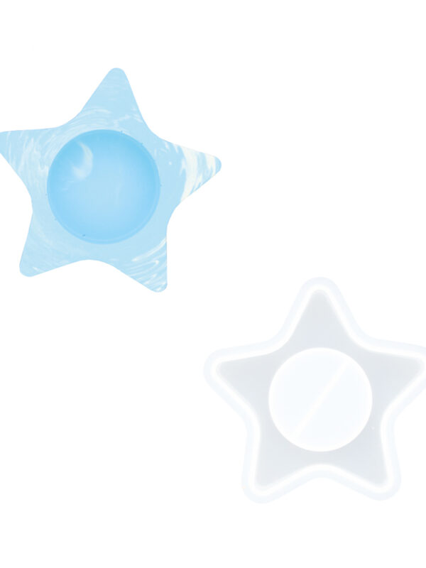Silicone mould candle holder star