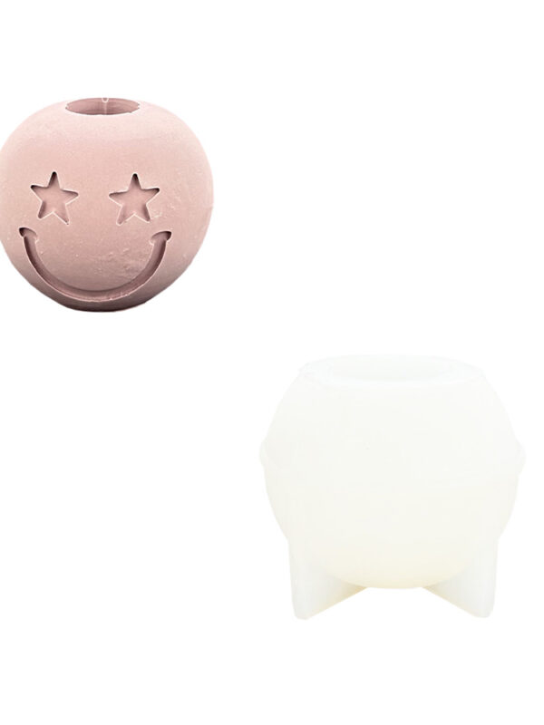 Moule en silicone pour bougeoir « sourire d'étoile »