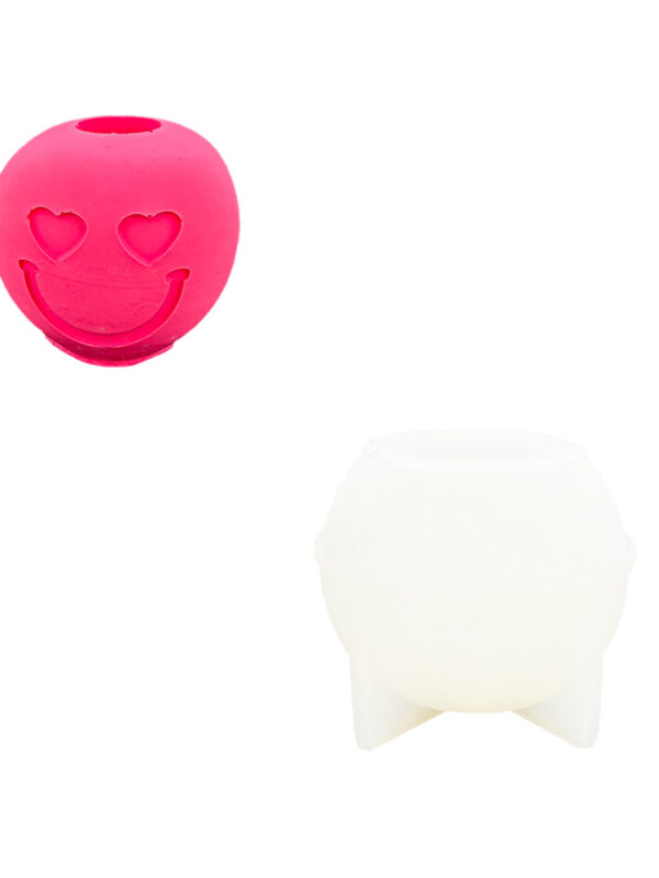 Moule en silicone pour bougeoir « amour sourire »
