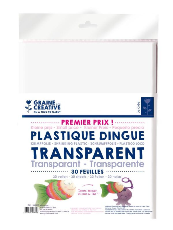 Set of 30 transparent crazy plastic sheets "Collectivity"