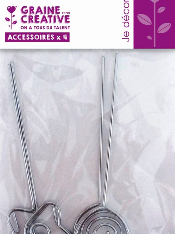 Assortment of 4 metal clips 110 x 35