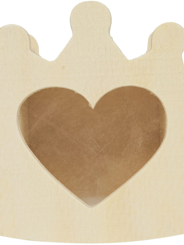 Piggy bank crown heart