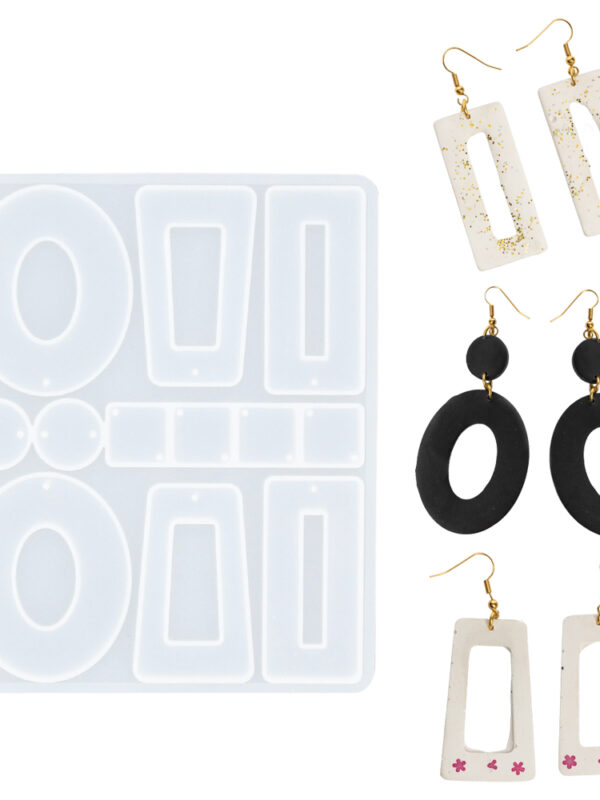 Silicone mould earrings retro