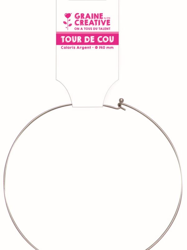 Neck ring silver colour Ø 14cm