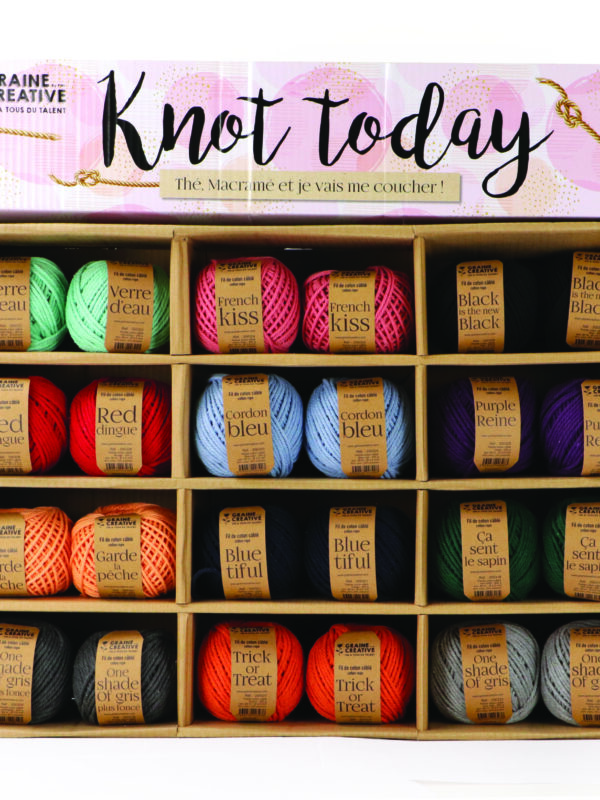 IMPLANTATION 48 balls cotton cord colour 620x570x215mm