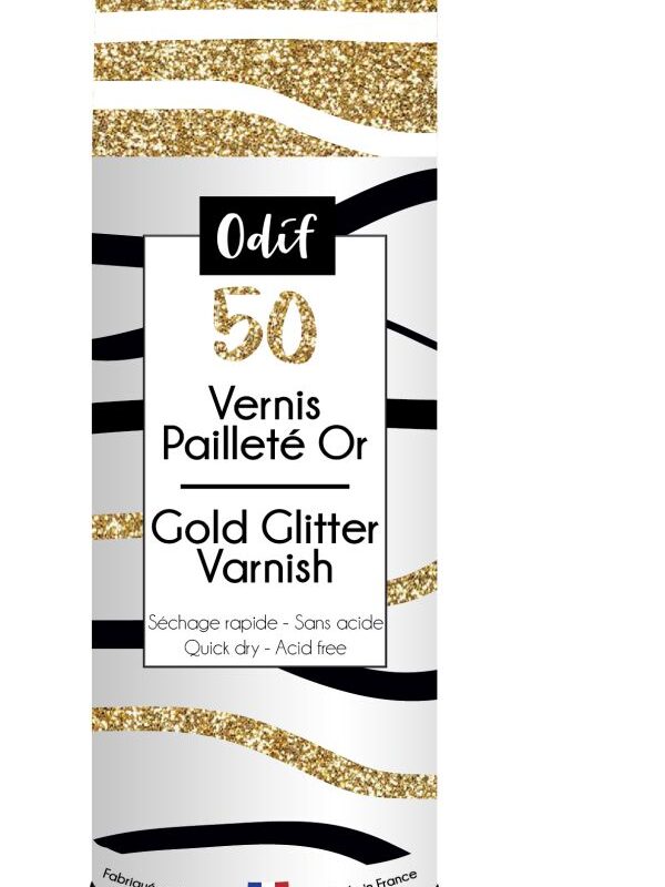 Gold glitter varnish spray 125ml