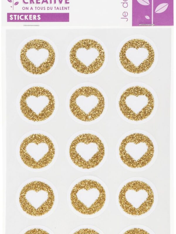 60 gouden hartstickers