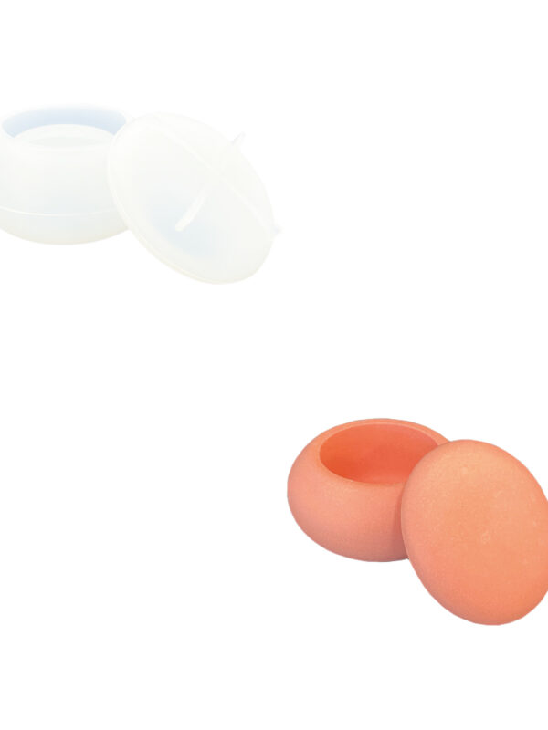 Silicone mould jar with lid