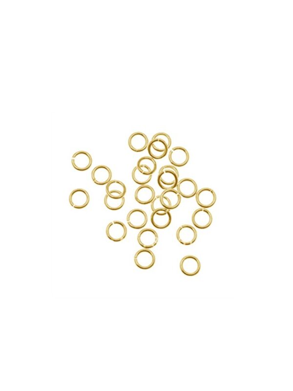 Jump rings split 6mm gold plated (200 pcs)