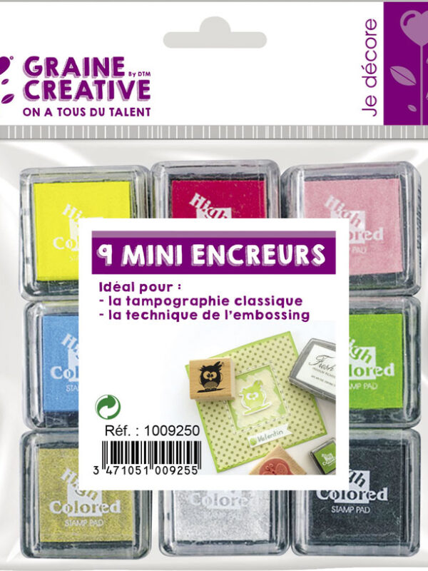 Small case 9 mini stamps