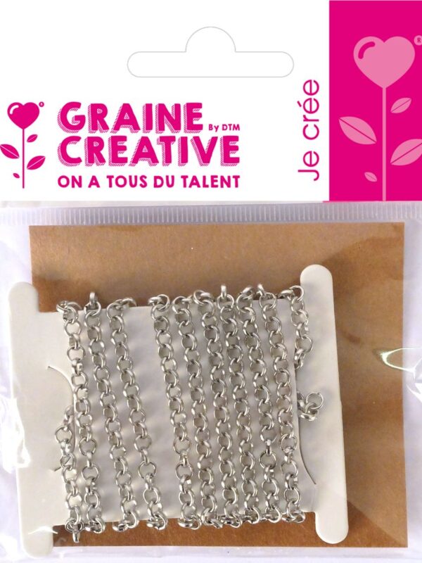 Chain 1m silver colour mesh 3.8mm