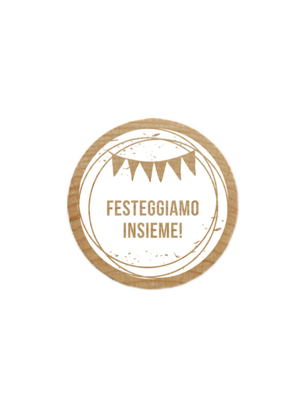 Woodies Holzstempel 30 mm – Lasst uns gemeinsam feiern!