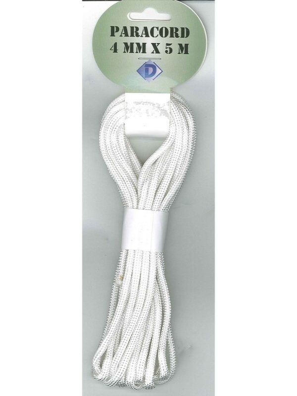 Paracord 4 mm x 5 m – White