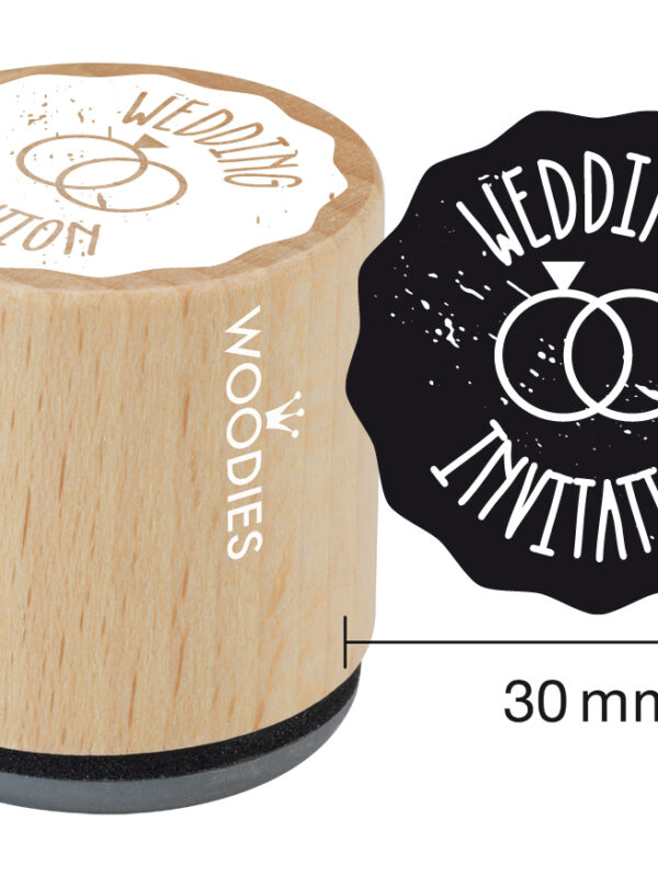 Woodies wooden stamp 30mm – Wedding invitation 2