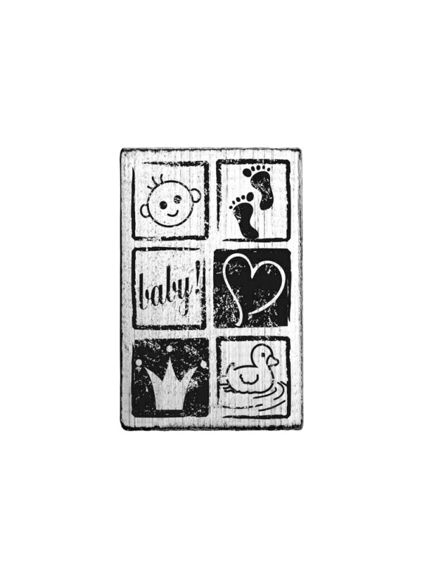 Holzstempel Vintage 70 mm x 42 mm – Baby